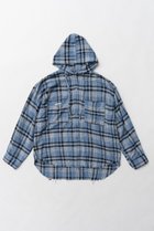 【プランク プロジェクト/PRANK PROJECT】のフーデッドチェックシャツ / Hooded Check Shirt BLU(ブルー)|ID:prp329100004316386