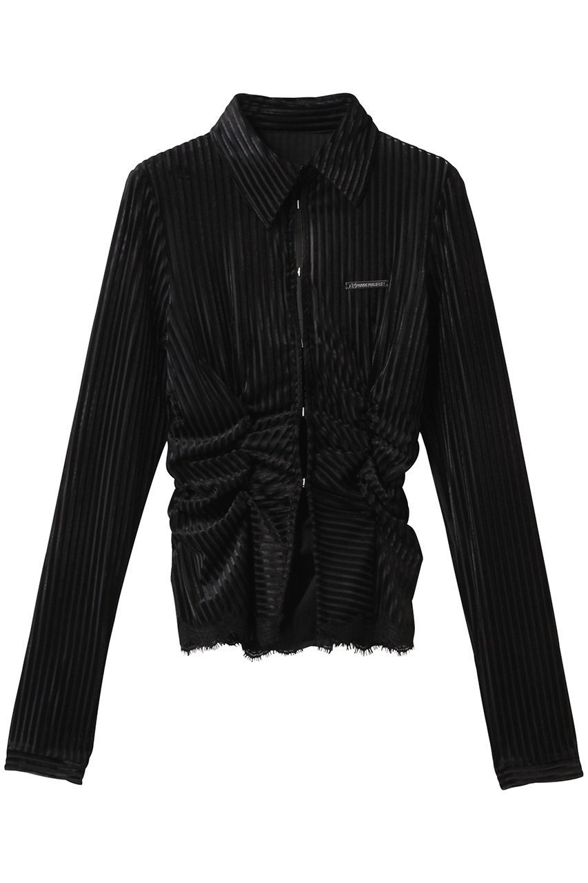 【プランク プロジェクト/PRANK PROJECT】のシアーベルベットシャツ / Sheer Velvet Shirt 人気、トレンドファッション・服の通販 founy(ファニー) 　ファッション　Fashion　レディースファッション　WOMEN　トップス・カットソー　Tops/Tshirt　シャツ/ブラウス　Shirts/Blouses　ロング / Tシャツ　T-Shirts　インナー　Inner　カッティング　Cutting　キャミソール　Camisole　コンパクト　Compact　シアー　Sheer　ジャケット　Jacket　ストライプ　Stripe　ストレッチ　Stretch　スリーブ　Sleeve　ベルベット　Velvet　ロング　Long　 other-1|ID: prp329100004316387 ipo3291000000031754194