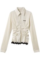 【プランク プロジェクト/PRANK PROJECT】のシアーベルベットシャツ / Sheer Velvet Shirt WHT(ホワイト)|ID: prp329100004316387 ipo3291000000031754197