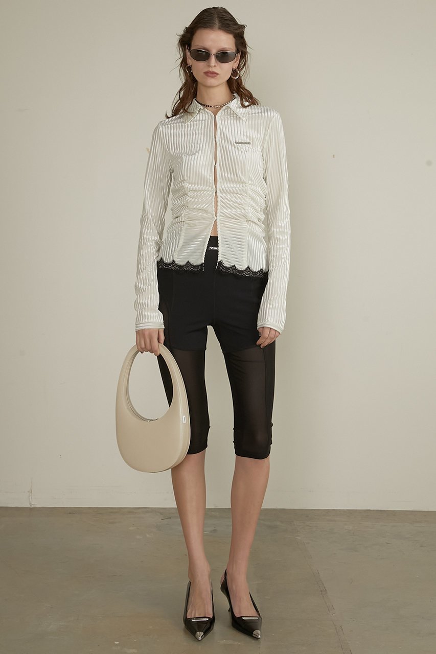 【プランク プロジェクト/PRANK PROJECT】のシアーベルベットシャツ / Sheer Velvet Shirt 人気、トレンドファッション・服の通販 founy(ファニー) 　ファッション　Fashion　レディースファッション　Fashion for Women　トップス・カットソー　Cut & Sew Tops　シャツ・ブラウス・オフィスカジュアル　Elegant Blouses & Button-Ups　ロングTシャツ・Tシャツ　Longline T-Shirts & Tees　インナー　Innerwear　カッティング　Cutting Detail　キャミソール　Camisole, Spaghetti Strap Top　コンパクト　Compact, Small Size　シアー　Sheer, See-Through　ジャケット　Jacket, Outerwear　ストライプ　Stripe, Striped Pattern　ストレッチ　Stretch, Stretchy Fabric　スリーブ　Sleeve, Long Sleeve / Short Sleeve　ベルベット　Velvet, Velvety　ロング　Long, Long-Length　other-7|ID: prp329100004316387 ipo3291000000032880938