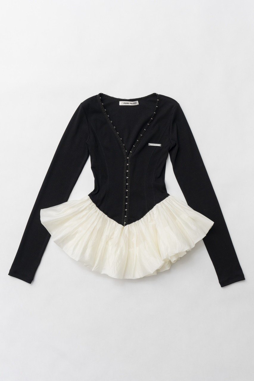 【プランク プロジェクト/PRANK PROJECT】のバルーンヘムチュニック / Balloon Hem Tunic インテリア・キッズ・メンズ・レディースファッション・服の通販 founy(ファニー) 　ファッション　Fashion　レディースファッション　Fashion for Women　ワンピース　Dresses　チュニック　Tunic Tops & Dresses　おすすめ　Recommended / Our Picks　シアー　Sheer, See-Through　ショート　Short, Short Length　チュニック　Tunic, Long Top　バランス　Balance, Style Balance　バルーン　Balloon, Balloon Silhouette　フィット　Fit, Slim Fit　フロント　Front, Front Design　ワイド　Wide, Wide Fit　BLK(ブラック)|ID: prp329100004316389 ipo3291000000032880877