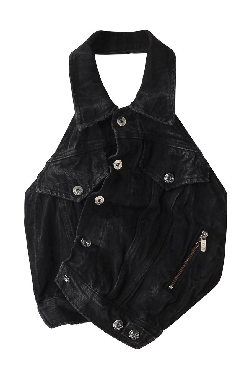 【プランク プロジェクト/PRANK PROJECT】のアシメラップデニムベスト / Asymmetric Wrap Denim Vest 人気、トレンドファッション・服の通販 founy(ファニー) 　ファッション　Fashion　レディースファッション　Fashion for Women　アウター　Coat / Outerwear Collection　レディースジャケット・軽アウター　Jackets　おすすめ　Recommended / Our Picks　ジャケット　Jacket, Outerwear　ダメージ　Distressed, Destroyed　デニム　Denim, Jeans Material　ベスト　Vest, Waistcoat　夏　Summer　 other-1|ID: prp329100004316392 ipo3291000000032920510