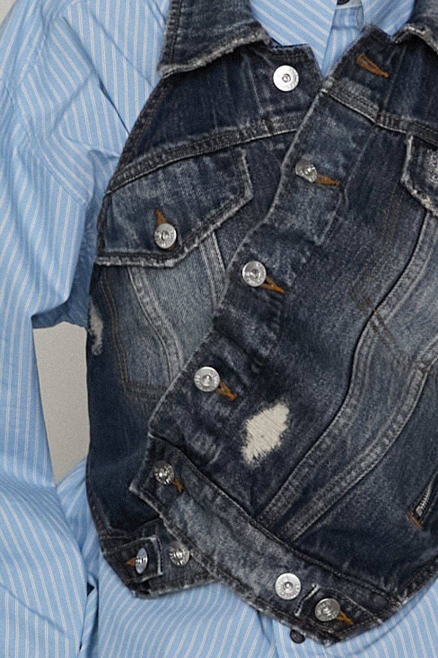 【プランク プロジェクト/PRANK PROJECT】のアシメラップデニムベスト / Asymmetric Wrap Denim Vest 人気、トレンドファッション・服の通販 founy(ファニー) 　ファッション　Fashion　レディースファッション　Fashion for Women　アウター　Coat / Outerwear Collection　レディースジャケット・軽アウター　Jackets　おすすめ　Recommended / Our Picks　ジャケット　Jacket, Outerwear　ダメージ　Distressed, Destroyed　デニム　Denim, Jeans Material　ベスト　Vest, Waistcoat　夏　Summer　other-6|ID: prp329100004316392 ipo3291000000032920575