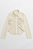 【プランク プロジェクト/PRANK PROJECT】のチュールジャガードシャツ / Tulle Jacquard Shirt WHT(ホワイト)|ID:prp329100004316394