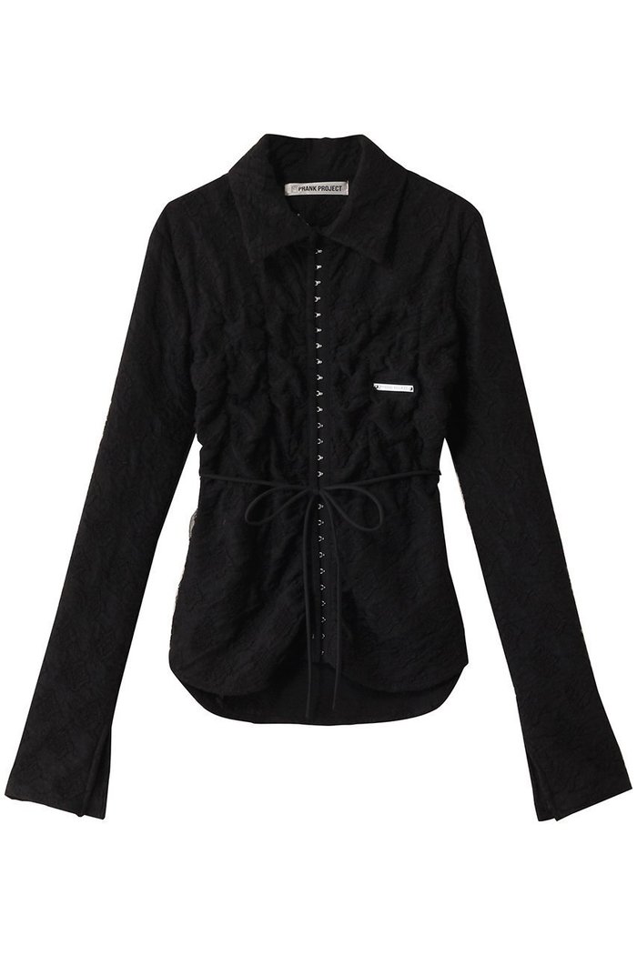 【プランク プロジェクト/PRANK PROJECT】のチュールジャガードシャツ / Tulle Jacquard Shirt インテリア・キッズ・メンズ・レディースファッション・服の通販 founy(ファニー) https://founy.com/ ファッション Fashion レディースファッション Fashion for Women トップス・カットソー Cut & Sew Tops シャツ・ブラウス・オフィスカジュアル Elegant Blouses & Button-Ups おすすめ Recommended / Our Picks コンパクト Compact, Small Size シャーリング Shirring, Ruched ストレッチ Stretch, Stretchy Fabric スリーブ Sleeve, Long Sleeve / Short Sleeve セットアップ Set-Up, Coordinated Outfit フロント Front, Front Design ラップ Wrap, Wrap Design ロング Long, Long-Length 羽織 Haori, Light Jacket |ID: prp329100004316394 ipo3291000000035637245