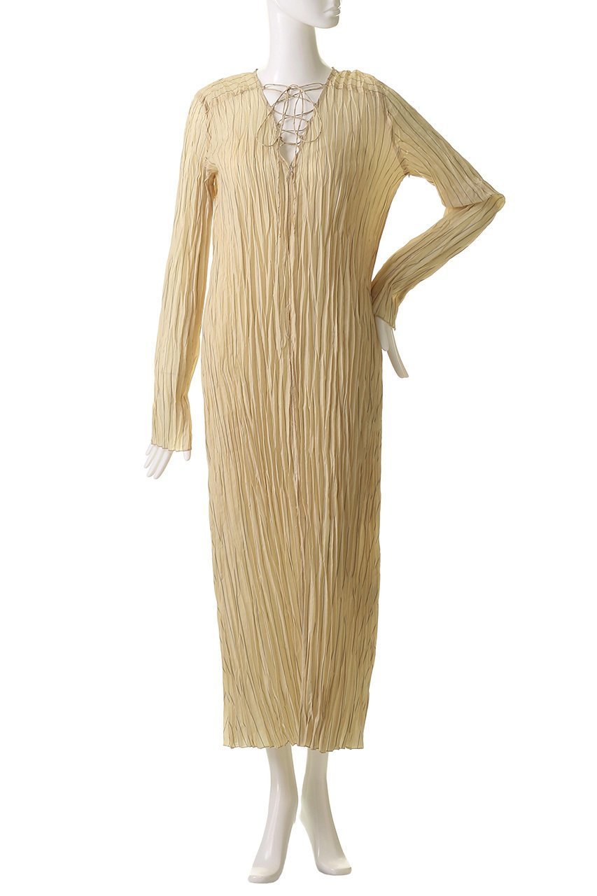 【プランク プロジェクト/PRANK PROJECT】のランダムプリーツレースアップドレス / Random Pleat Lace-up Dress 人気、トレンドファッション・服の通販 founy(ファニー) 　ファッション　Fashion　レディースファッション　Fashion for Women　ワンピース　Dresses　フォーマル・パーティードレス・結婚式用ドレス　Elegant & Casual Dresses　チュニック　Tunic Tops & Dresses　チュニック　Tunic, Long Top　フロント　Front, Front Design　プリーツ　Pleats, Pleated　ランダム　Random, Irregular　レース　Lace, Lace Fabric　ロング　Long, Long-Length　other-2|ID: prp329100004316396 ipo3291000000032870409