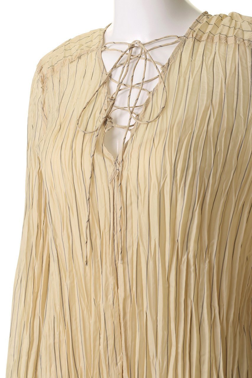【プランク プロジェクト/PRANK PROJECT】のランダムプリーツレースアップドレス / Random Pleat Lace-up Dress 人気、トレンドファッション・服の通販 founy(ファニー) 　ファッション　Fashion　レディースファッション　Fashion for Women　ワンピース　Dresses　フォーマル・パーティードレス・結婚式用ドレス　Elegant & Casual Dresses　チュニック　Tunic Tops & Dresses　チュニック　Tunic, Long Top　フロント　Front, Front Design　プリーツ　Pleats, Pleated　ランダム　Random, Irregular　レース　Lace, Lace Fabric　ロング　Long, Long-Length　other-5|ID: prp329100004316396 ipo3291000000032870427