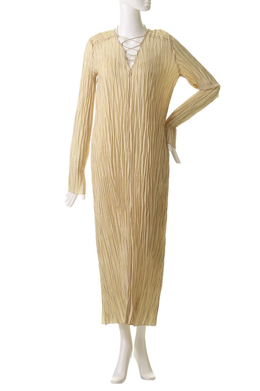 【プランク プロジェクト/PRANK PROJECT】のランダムプリーツレースアップドレス / Random Pleat Lace-up Dress 人気、トレンドファッション・服の通販 founy(ファニー) 　ファッション　Fashion　レディースファッション　Fashion for Women　ワンピース　Dresses　フォーマル・パーティードレス・結婚式用ドレス　Elegant & Casual Dresses　チュニック　Tunic Tops & Dresses　チュニック　Tunic, Long Top　フロント　Front, Front Design　プリーツ　Pleats, Pleated　ランダム　Random, Irregular　レース　Lace, Lace Fabric　ロング　Long, Long-Length　other-6|ID: prp329100004316396 ipo3291000000032870432