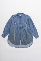 【プランク プロジェクト/PRANK PROJECT】のグラデーションデニムシャツワンピ / Gradient Denim Shirt Onepiece BLU(ブルー)|ID:prp329100004316398