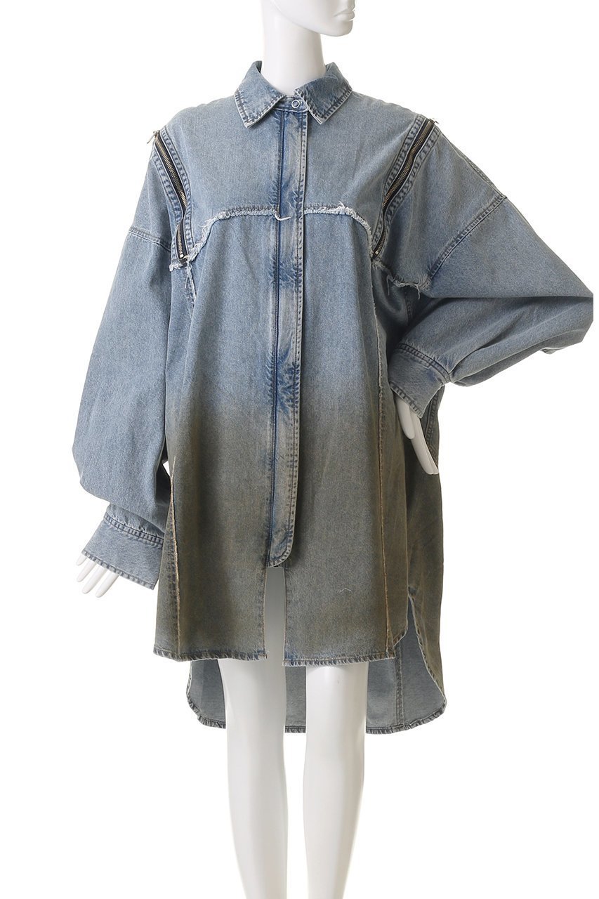 【プランク プロジェクト/PRANK PROJECT】のグラデーションデニムシャツワンピ / Gradient Denim Shirt Onepiece 人気、トレンドファッション・服の通販 founy(ファニー) 　ファッション　Fashion　レディースファッション　WOMEN　ワンピース　Dress　シャツワンピース　Shirt Dresses　チュニック　Tunic　キャミワンピース　Cami Dress　グラデーション　Gradation　スリット　Slit　セットアップ　Set Up　チュニック　Tunic　デニム　Denim　トレンド　Trend　ポケット　Pocket　おすすめ　Recommend　other-2|ID: prp329100004316398 ipo3291000000031332450