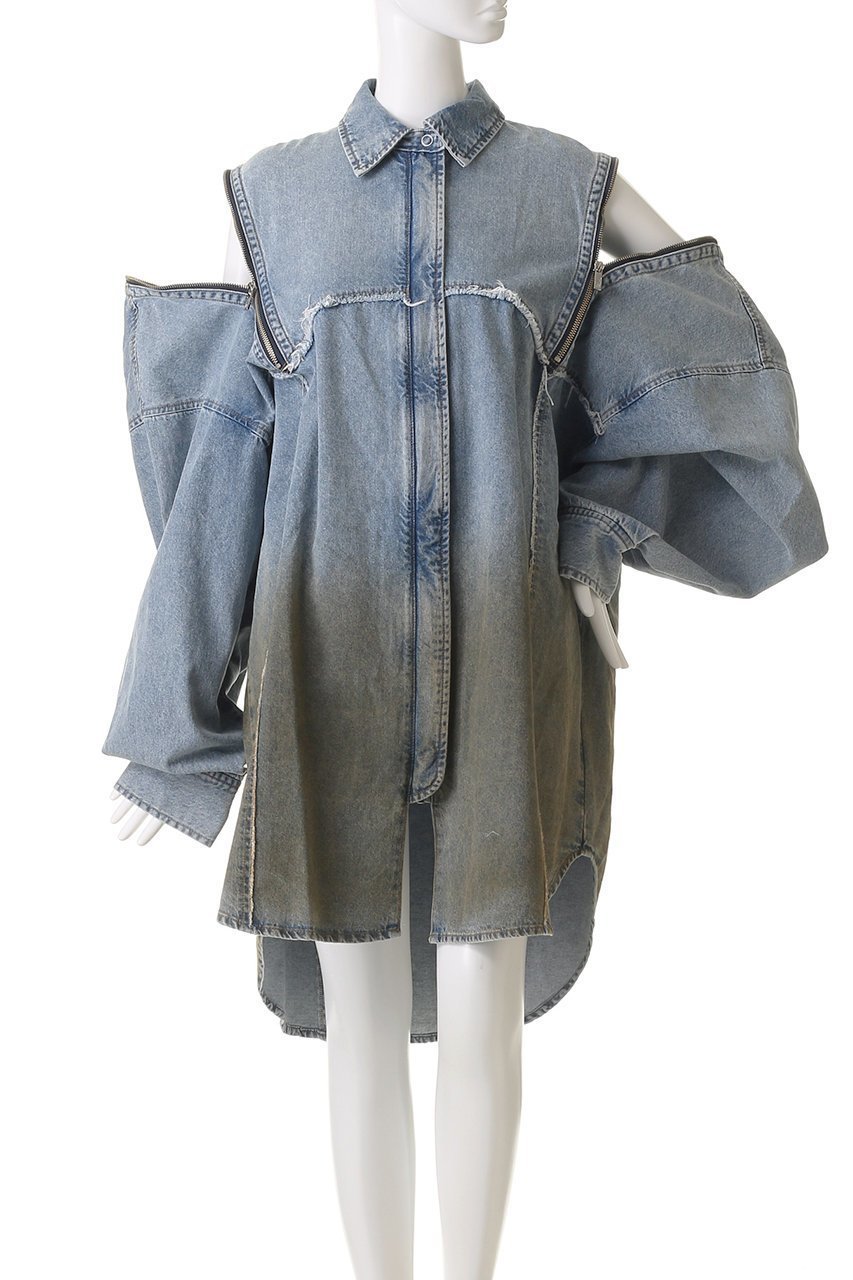 【プランク プロジェクト/PRANK PROJECT】のグラデーションデニムシャツワンピ / Gradient Denim Shirt Onepiece 人気、トレンドファッション・服の通販 founy(ファニー) 　ファッション　Fashion　レディースファッション　WOMEN　ワンピース　Dress　シャツワンピース　Shirt Dresses　チュニック　Tunic　キャミワンピース　Cami Dress　グラデーション　Gradation　スリット　Slit　セットアップ　Set Up　チュニック　Tunic　デニム　Denim　トレンド　Trend　ポケット　Pocket　おすすめ　Recommend　other-6|ID: prp329100004316398 ipo3291000000031332454