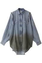 【プランク プロジェクト/PRANK PROJECT】のグラデーションデニムシャツワンピ / Gradient Denim Shirt Onepiece BLU(ブルー)|ID: prp329100004316398 ipo3291000000032874412
