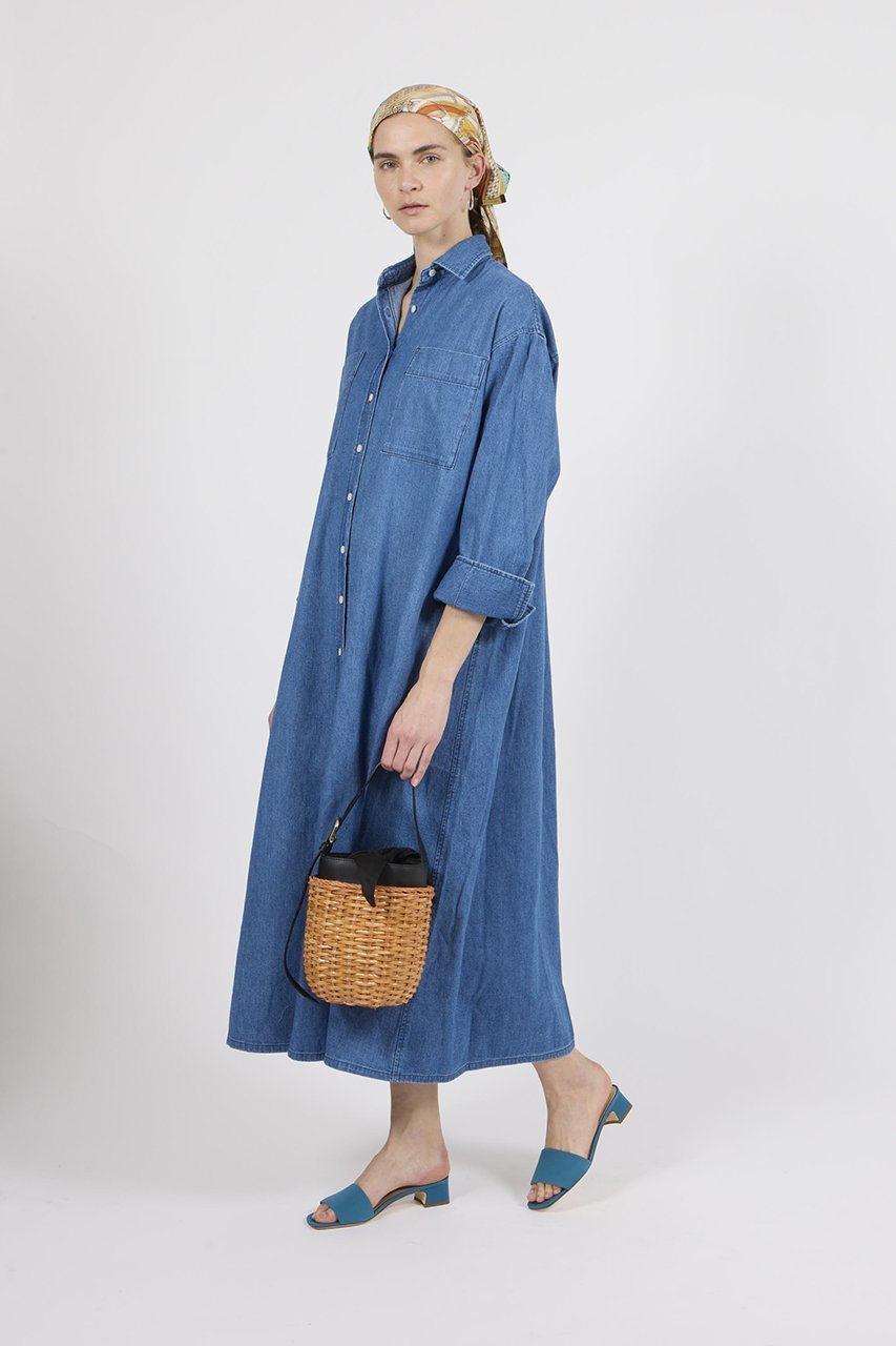 【ヘルシーデニム/Healthy Denim】のRhubarb シャツワンピース 人気、トレンドファッション・服の通販 founy(ファニー) 　ファッション　Fashion　レディースファッション　WOMEN　ワンピース　Dress　シャツワンピース　Shirt Dresses　チュニック　Tunic　おすすめ　Recommend　チュニック　Tunic　マキシ　Maxi　ロング　Long　羽織　Haori　other-6|ID: prp329100004316406 ipo3291000000031365785
