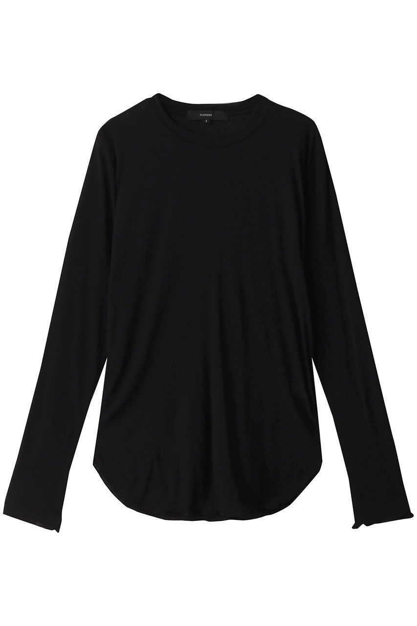 【フローレント/FLORENT】のシアーストレッチトップス インテリア・キッズ・メンズ・レディースファッション・服の通販 founy(ファニー) 　ファッション　Fashion　レディースファッション　Fashion for Women　トップス・カットソー　Cut & Sew Tops　シャツ・ブラウス・オフィスカジュアル　Elegant Blouses & Button-Ups　ロングTシャツ・Tシャツ　Longline T-Shirts & Tees　カットソー・ベーシックTシャツ　Cut-and-Sewn Tops / Stretch Tees & Basics　シアー　Sheer, See-Through　シンプル　Simple, Minimal　ストレッチ　Stretch, Stretchy Fabric　スリーブ　Sleeve, Long Sleeve / Short Sleeve　トレンド　Trend, Trending Now　ロング　Long, Long-Length　定番　Standard, Basic Item　ブラック|ID: prp329100004316411 ipo3291000000032796342