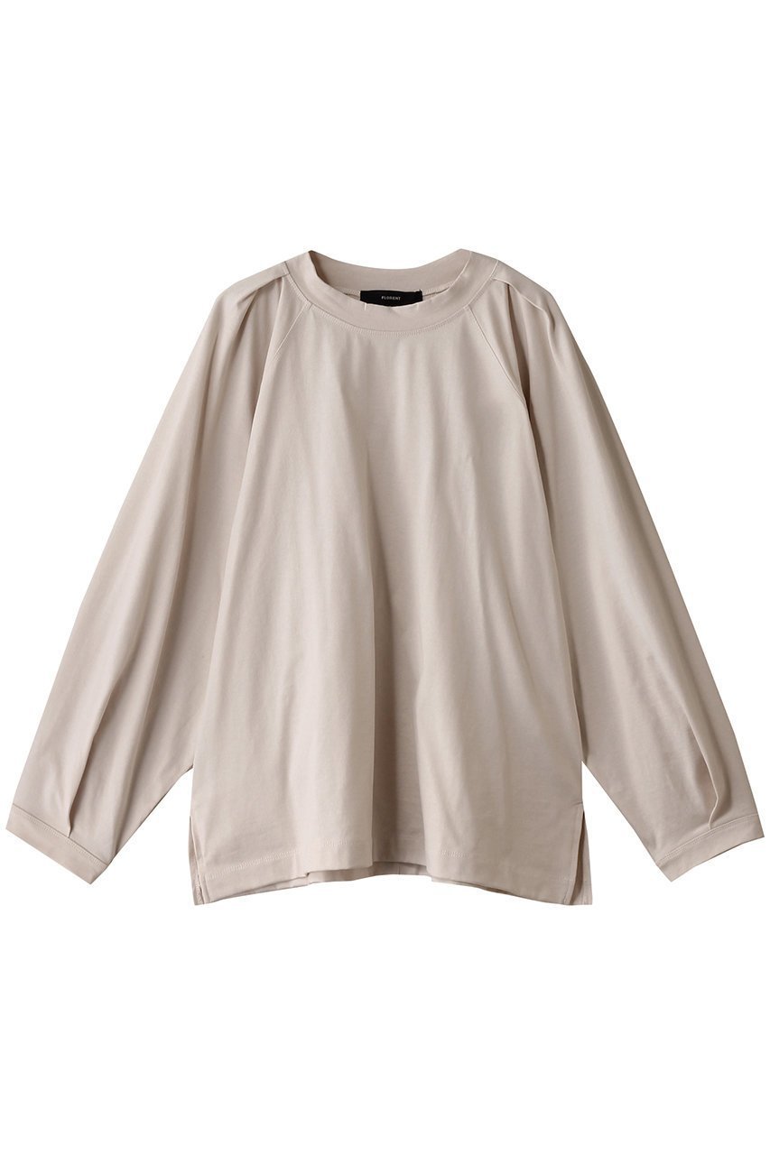 【フローレント/FLORENT】のコットン天竺ロングスリーブトップス インテリア・キッズ・メンズ・レディースファッション・服の通販 founy(ファニー) 　ファッション　Fashion　レディースファッション　Fashion for Women　トップス・カットソー　Cut & Sew Tops　シャツ・ブラウス・オフィスカジュアル　Elegant Blouses & Button-Ups　ロングTシャツ・Tシャツ　Longline T-Shirts & Tees　カットソー・ベーシックTシャツ　Cut-and-Sewn Tops / Stretch Tees & Basics　ショルダー　Shoulder, Shoulder Strap　シンプル　Simple, Minimal　スリーブ　Sleeve, Long Sleeve / Short Sleeve　トレンド　Trend, Trending Now　ビッグ　Big, Oversized　フェミニン　Feminine, Girly　ボトム　Bottoms, Lower Wear　リラックス　Relax, Relaxed Fit　ロング　Long, Long-Length　エレガント 上品　Elegant　ベージュ|ID: prp329100004316414 ipo3291000000032796363