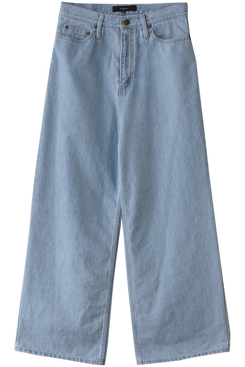 【フローレント/FLORENT】の11oz コットンデニム ワイドパンツ インテリア・キッズ・メンズ・レディースファッション・服の通販 founy(ファニー) 　ファッション　Fashion　レディースファッション　Fashion for Women　パンツ　Pants & Trousers　デニムパンツ・ジーンズ・美脚デニム　Denim Jeans & Pants　おすすめ　Recommended / Our Picks　スウェット / スエット　Sweatshirt, Sweatwear　デニム　Denim, Jeans Material　ワイド　Wide, Wide Fit　定番　Standard, Basic Item　サックス|ID: prp329100004316417 ipo3291000000032913061