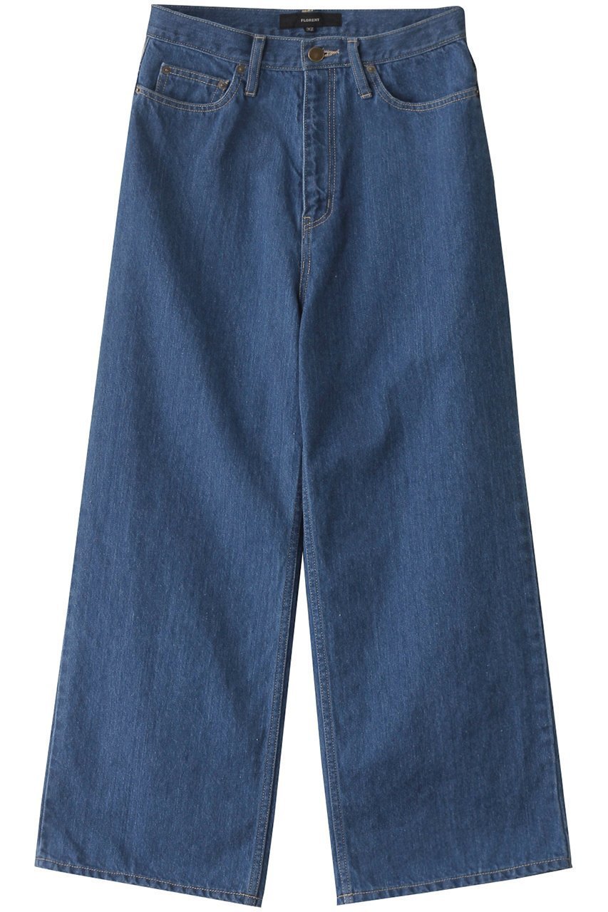 【フローレント/FLORENT】の11oz コットンデニム ワイドパンツ インテリア・キッズ・メンズ・レディースファッション・服の通販 founy(ファニー) 　ファッション　Fashion　レディースファッション　Fashion for Women　パンツ　Pants & Trousers　デニムパンツ・ジーンズ・美脚デニム　Denim Jeans & Pants　おすすめ　Recommended / Our Picks　スウェット / スエット　Sweatshirt, Sweatwear　デニム　Denim, Jeans Material　ワイド　Wide, Wide Fit　定番　Standard, Basic Item　ブルー|ID: prp329100004316417 ipo3291000000032913069