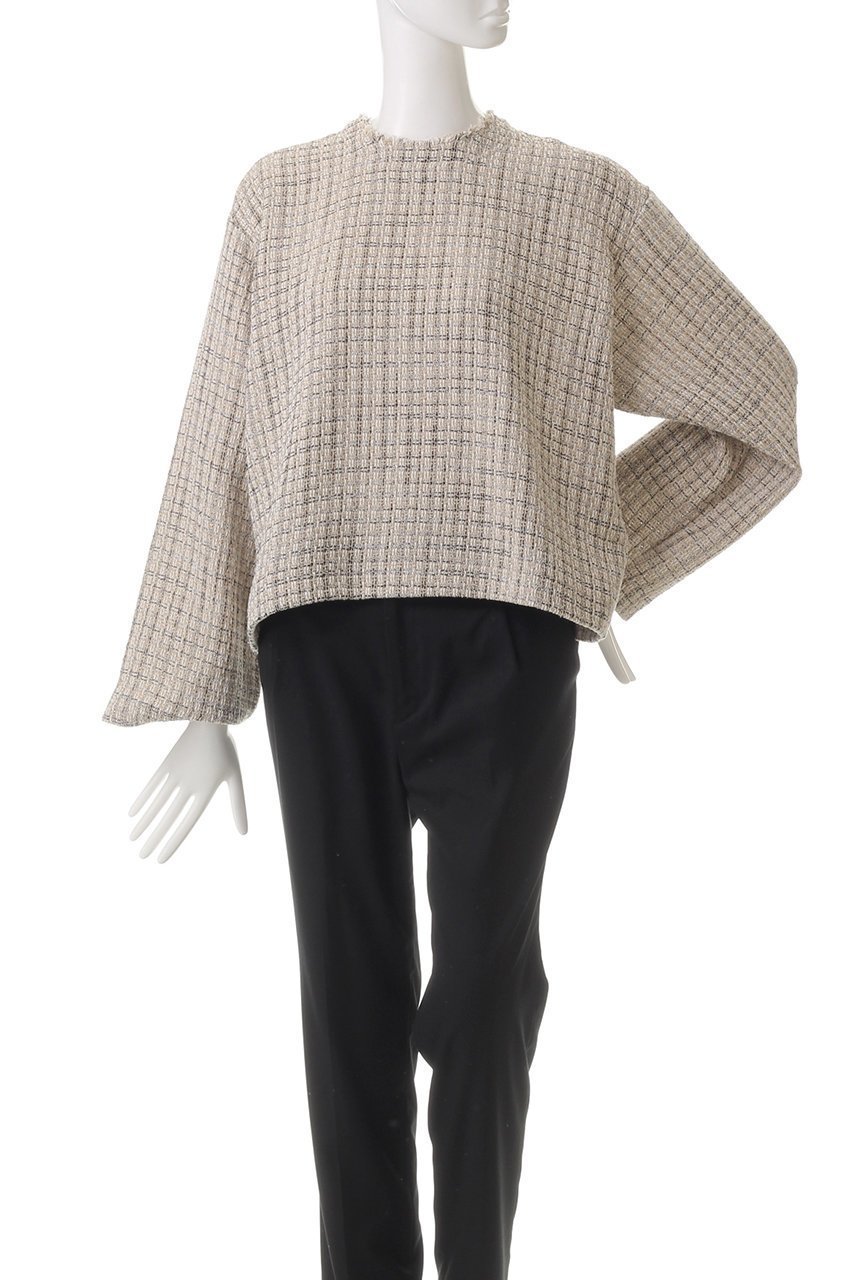 【フローレント/FLORENT】のチェックツイードプルオーバー 人気、トレンドファッション・服の通販 founy(ファニー) 　ファッション　Fashion　レディースファッション　WOMEN　トップス・カットソー　Tops/Tshirt　ニット　Knit Tops　プルオーバー　Pullover　おすすめ　Recommend　センター　Center　チェック　Check　ツイード　Tweed　トレンド　Trend　フォルム　Form　ボトム　Bottom　エレガント 上品　Elegant　other-2|ID: prp329100004316418 ipo3291000000031365842