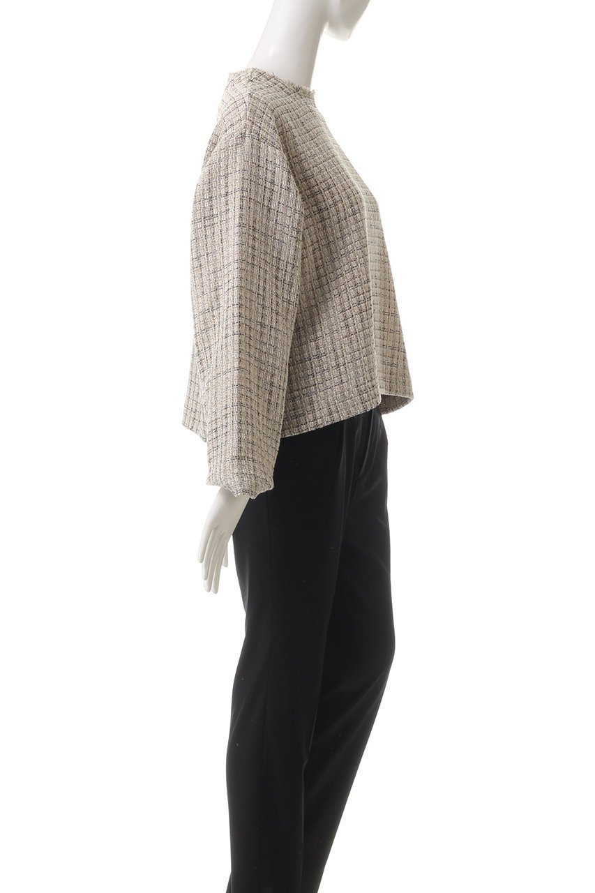 【フローレント/FLORENT】のチェックツイードプルオーバー 人気、トレンドファッション・服の通販 founy(ファニー) 　ファッション　Fashion　レディースファッション　WOMEN　トップス・カットソー　Tops/Tshirt　ニット　Knit Tops　プルオーバー　Pullover　おすすめ　Recommend　センター　Center　チェック　Check　ツイード　Tweed　トレンド　Trend　フォルム　Form　ボトム　Bottom　エレガント 上品　Elegant　other-3|ID: prp329100004316418 ipo3291000000031365843