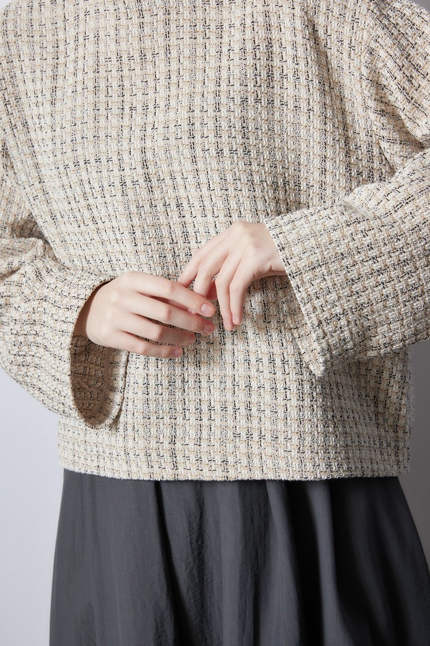 【フローレント/FLORENT】のチェックツイードプルオーバー 人気、トレンドファッション・服の通販 founy(ファニー) 　ファッション　Fashion　レディースファッション　WOMEN　トップス・カットソー　Tops/Tshirt　ニット　Knit Tops　プルオーバー　Pullover　おすすめ　Recommend　センター　Center　チェック　Check　ツイード　Tweed　トレンド　Trend　フォルム　Form　ボトム　Bottom　エレガント 上品　Elegant　other-8|ID: prp329100004316418 ipo3291000000031365848