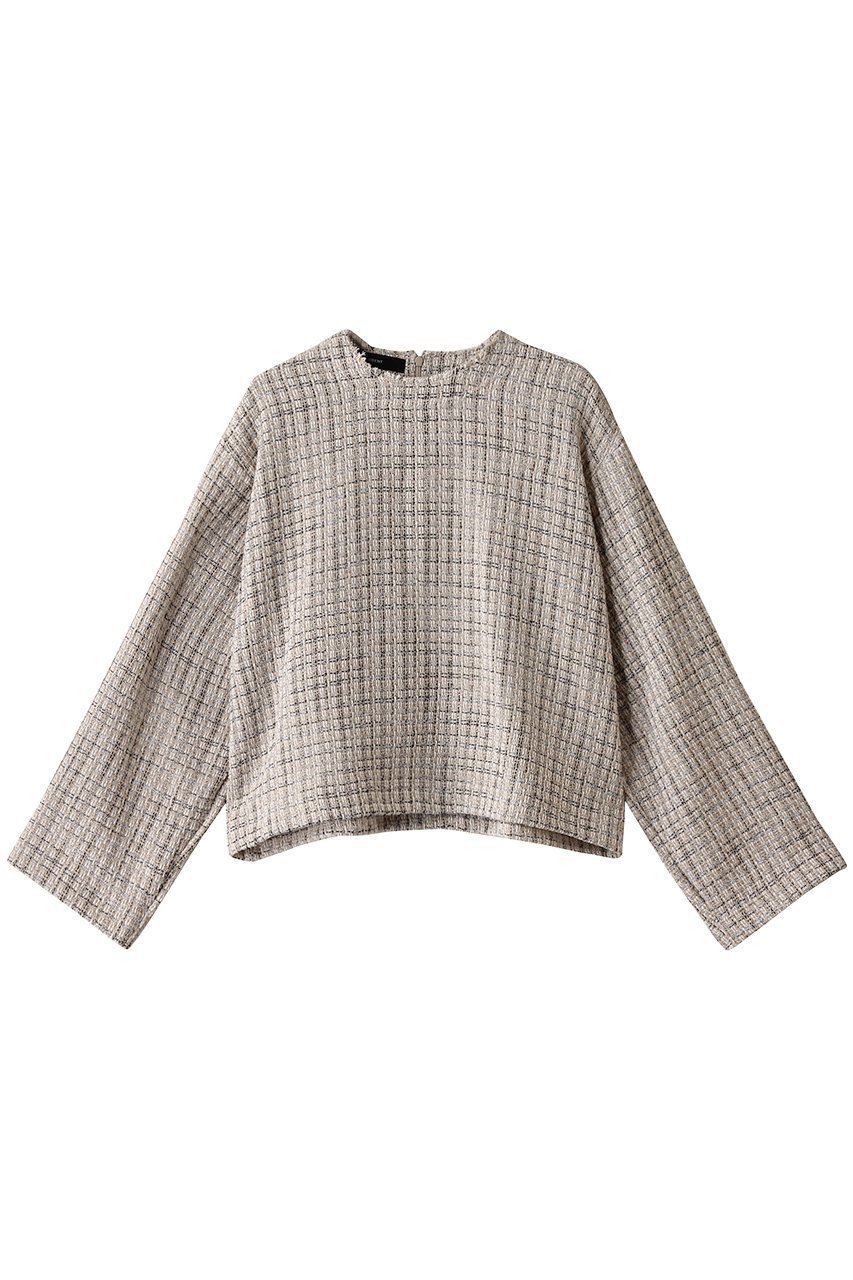 【フローレント/FLORENT】のチェックツイードプルオーバー インテリア・キッズ・メンズ・レディースファッション・服の通販 founy(ファニー) 　ファッション　Fashion　レディースファッション　Fashion for Women　トップス・カットソー　Cut & Sew Tops　ニット　Knit Tops & Sweaters　カジュアルプルオーバー・ニットトップス　Pullovers & Knit Tops / Casual Pullovers　おすすめ　Recommended / Our Picks　センター　Center, Center Line　チェック　Check, Plaid, Tartan　ツイード　Twill, Twill Weave　トレンド　Trend, Trending Now　フォルム　Silhouette, Form　ボトム　Bottoms, Lower Wear　エレガント 上品　Elegant　ベージュ|ID: prp329100004316418 ipo3291000000032958918