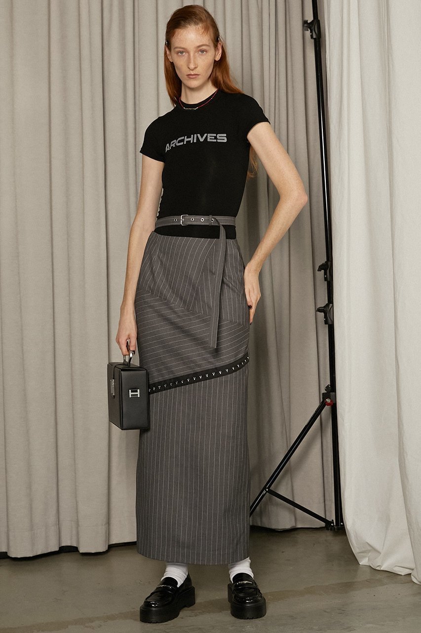 【プランク プロジェクト/PRANK PROJECT】のフックラインタイトスカート / Hook Eye Tight Long Skirt 人気、トレンドファッション・服の通販 founy(ファニー) ファッション Fashion レディースファッション Fashion for Women スカート Skirts ロングスカート Long Skirts / Maxi & Midi Skirts おすすめ Recommended / Our Picks ストライプ Stripe, Striped Pattern セパレート Separate, Two-Piece ランダム Random, Irregular ロング Long, Long-Length ワイド Wide, Wide Fit other-8|ID: prp329100004316428 ipo3291000000035728269