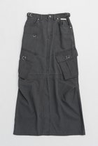 【プランク プロジェクト/PRANK PROJECT】のウォッシュドカーゴポケットマキシスカート / Washed Cargo Pocket Maxi Skirt C.GRY(チャコールグレー)|ID:prp329100004316429