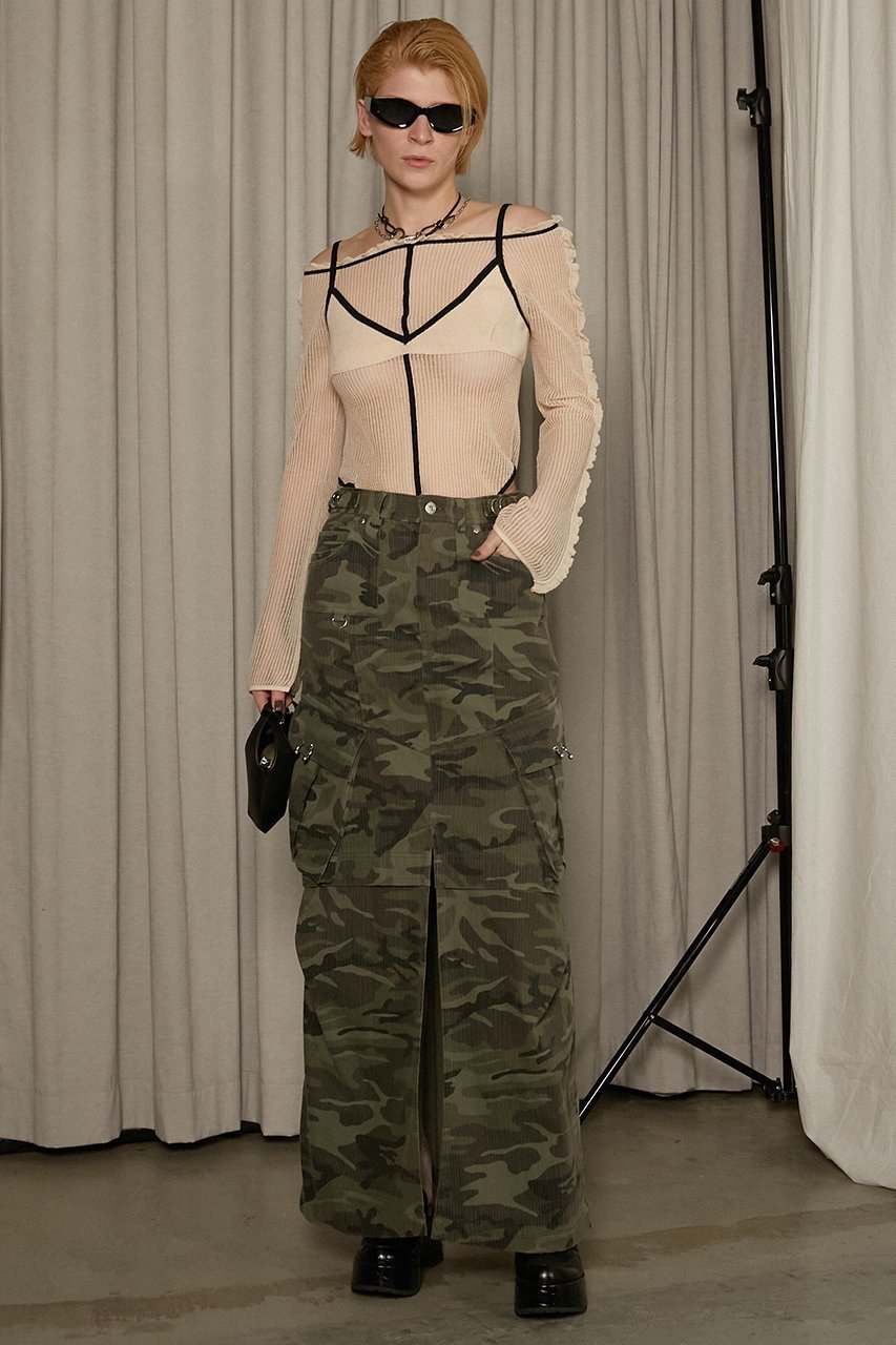 【プランク プロジェクト/PRANK PROJECT】のウォッシュドカーゴポケットマキシスカート / Washed Cargo Pocket Maxi Skirt 人気、トレンドファッション・服の通販 founy(ファニー) 　ファッション　Fashion　レディースファッション　Fashion for Women　スカート　Skirts　ロングスカート　Long Skirts / Maxi & Midi Skirts　おすすめ　Recommended / Our Picks　ツイル　Twist, Twisted Detail　ポケット　Pocket, Pocket Detail　ロング　Long, Long-Length　ヴィンテージ　Vintage Style　other-6|ID: prp329100004316429 ipo3291000000032826424