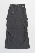 【プランク プロジェクト/PRANK PROJECT】のカーゴポケットマキシスカート / Cargo Pocket Maxi Skirt GRY(グレー)|ID:prp329100004316430