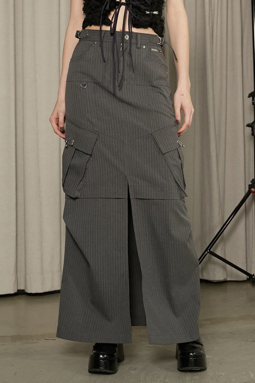 【プランク プロジェクト/PRANK PROJECT】のカーゴポケットマキシスカート / Cargo Pocket Maxi Skirt 人気、トレンドファッション・服の通販 founy(ファニー) 　ファッション　Fashion　レディースファッション　Fashion for Women　スカート　Skirts　ロングスカート　Long Skirts / Maxi & Midi Skirts　おすすめ　Recommended / Our Picks　ストライプ　Stripe, Striped Pattern　ストレッチ　Stretch, Stretchy Fabric　スポーティ　Sporty, Casual Athletic　ポケット　Pocket, Pocket Detail　ロング　Long, Long-Length　other-7|ID: prp329100004316430 ipo3291000000032826435