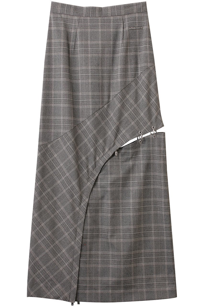 【プランク プロジェクト/PRANK PROJECT】の2WAYオープンスリットロングスカート / 2way Open Slit Long Skirt インテリア・キッズ・メンズ・レディースファッション・服の通販 founy(ファニー) 　ファッション　Fashion　レディースファッション　Fashion for Women　スカート　Skirts　ロングスカート　Long Skirts / Maxi & Midi Skirts　おすすめ　Recommended / Our Picks　アクセサリー　Fashion Accessories　アシンメトリー　Asymmetrical Style　カッティング　Cutting Detail　クラシカル　Classical, Vintage-Inspired　スリット　Slit, Slit Detail　セットアップ　Set-Up, Coordinated Outfit　ソックス　Socks, Hosiery　タイツ　Tights, Legwear　チェック　Check, Plaid, Tartan　ロング　Long, Long-Length　無地　Plain, Solid Color　GRY(グレー)|ID: prp329100004316431 ipo3291000000032825546