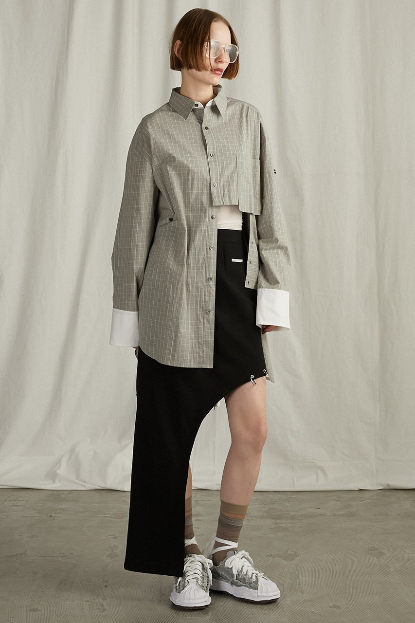 【プランク プロジェクト/PRANK PROJECT】の2WAYオープンスリットロングスカート / 2way Open Slit Long Skirt 人気、トレンドファッション・服の通販 founy(ファニー) 　ファッション　Fashion　レディースファッション　Fashion for Women　スカート　Skirts　ロングスカート　Long Skirts / Maxi & Midi Skirts　おすすめ　Recommended / Our Picks　アクセサリー　Fashion Accessories　アシンメトリー　Asymmetrical Style　カッティング　Cutting Detail　クラシカル　Classical, Vintage-Inspired　スリット　Slit, Slit Detail　セットアップ　Set-Up, Coordinated Outfit　ソックス　Socks, Hosiery　タイツ　Tights, Legwear　チェック　Check, Plaid, Tartan　ロング　Long, Long-Length　無地　Plain, Solid Color　other-8|ID: prp329100004316431 ipo3291000000032825553