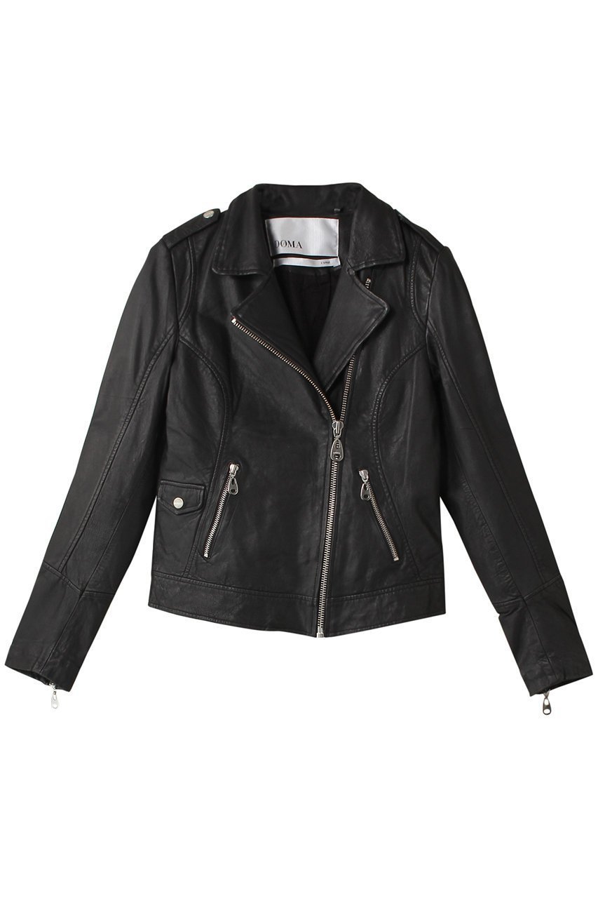 【エリオポール/heliopole】の【DOMA】MOTO JACKET インテリア・キッズ・メンズ・レディースファッション・服の通販 founy(ファニー) 　ファッション　Fashion　レディースファッション　WOMEN　アウター　Coat Outerwear　ジャケット　Jackets　コンパクト　Compact　ジャケット　Jacket　トレンド　Trend　ライダースジャケット　Riders Jacket　ブラック|ID: prp329100004316432 ipo3291000000029937379