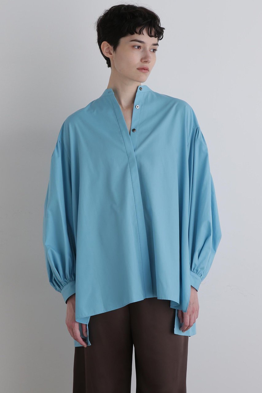 【ル フィル/LE PHIL】のタイプライターギャザーブラウス インテリア・キッズ・メンズ・レディースファッション・服の通販 founy(ファニー) ファッション Fashion レディースファッション Fashion for Women トップス・カットソー Cut & Sew Tops シャツ・ブラウス・オフィスカジュアル Elegant Blouses & Button-Ups ギャザー Gathered, Ruffled スリット Slit, Slit Detail スリーブ Sleeve, Long Sleeve / Short Sleeve ブロード Broadcloth, Fine Cotton ヨーク Yoke, Yoke Design ロング Long, Long-Length ブルー|ID: prp329100004316434 ipo3291000000036398954