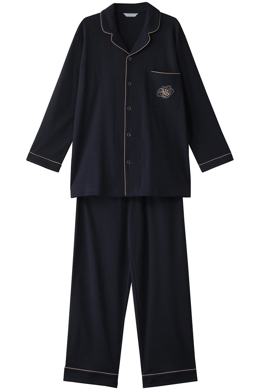 【キッドブルー/KID BLUE】の25グレイスフルコットンパジャマ インテリア・キッズ・メンズ・レディースファッション・服の通販 founy(ファニー) 　ファッション　Fashion　レディースファッション　Fashion for Women　トップス・カットソー　Cut & Sew Tops　なめらか　Smooth, Silky Texture　パイピング　Piping, Trim Design　パジャマ　Pajamas, Sleepwear　エレガント 上品　Elegant　人気　Popular, Best Seller　再入荷　Restock / Back in Stock　定番　Standard, Basic Item　ネイビー|ID: prp329100004316446 ipo3291000000035259632