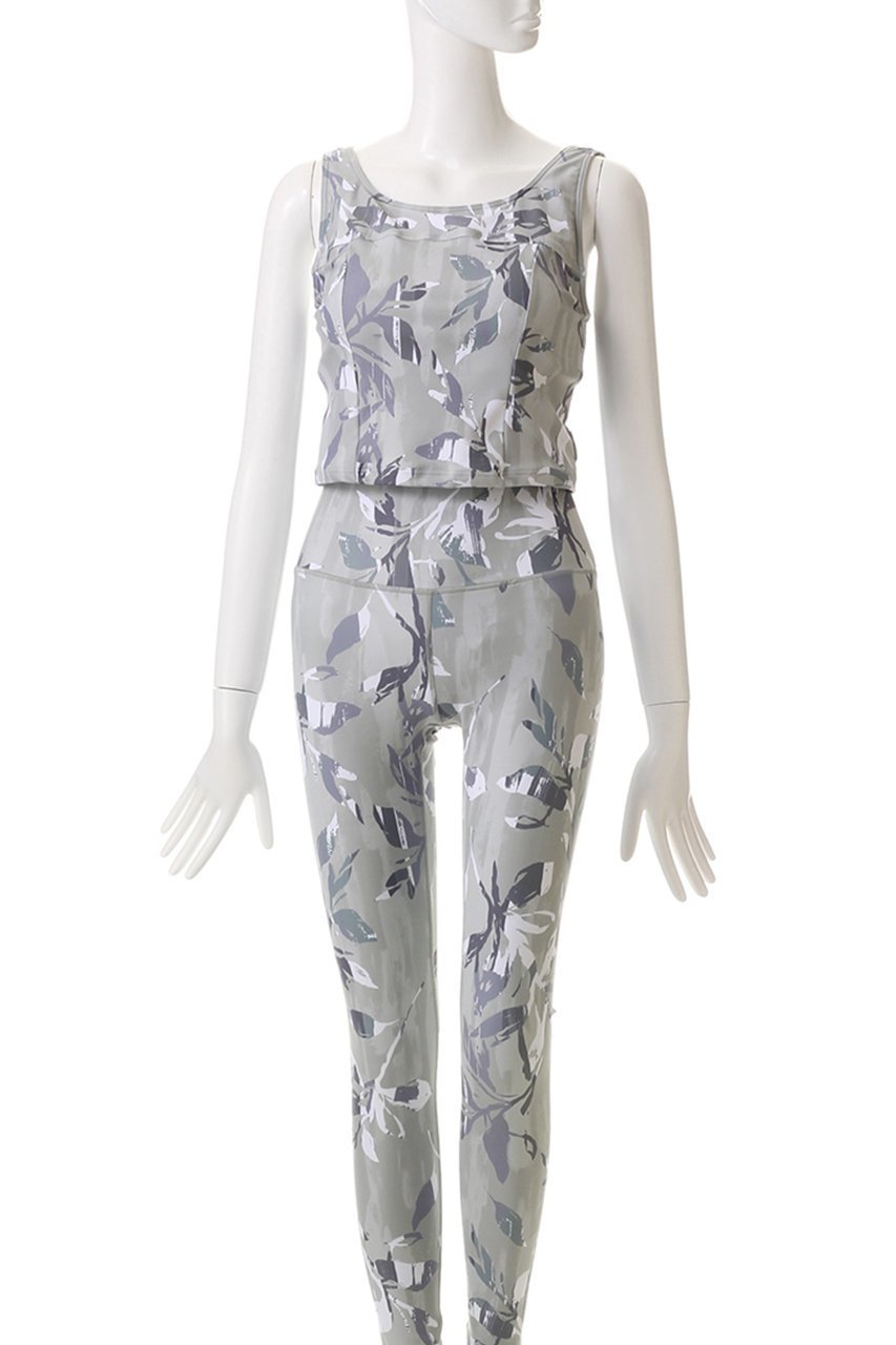 【ジュリエ/Julier】のAirleefプリントミドルトップス 人気、トレンドファッション・服の通販 founy(ファニー) 　ファッション　Fashion　レディースファッション　WOMEN　トップス・カットソー　Tops/Tshirt　スポーツウェア　Sportswear　スポーツ トップス　Sports Tops　コンパクト　Compact　スポーツ　Sports　セットアップ　Set Up　ノースリーブ　No Sleeve　プリント　Print　ミドル　Middle　リーフ　Leaf　レギンス　Leggings　other-2|ID: prp329100004316459 ipo3291000000031365523