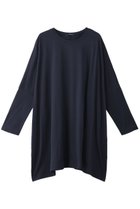 【ミズイロ インド/mizuiro ind】のクルーネックロングスリーブワイドチュニックT ネイビー|ID: prp329100004316611 ipo3291000000029938520