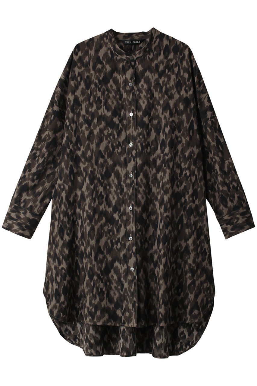 【ミズイロ インド/mizuiro ind】のleopard print OP ワンピース 人気、トレンドファッション・服の通販 founy(ファニー) 　ファッション　Fashion　レディースファッション　WOMEN　ワンピース　Dress　チュニック　Tunic　スリット　Slit　チュニック　Tunic　レオパード　Leopard　 other-1|ID: prp329100004318627 ipo3291000000029958449