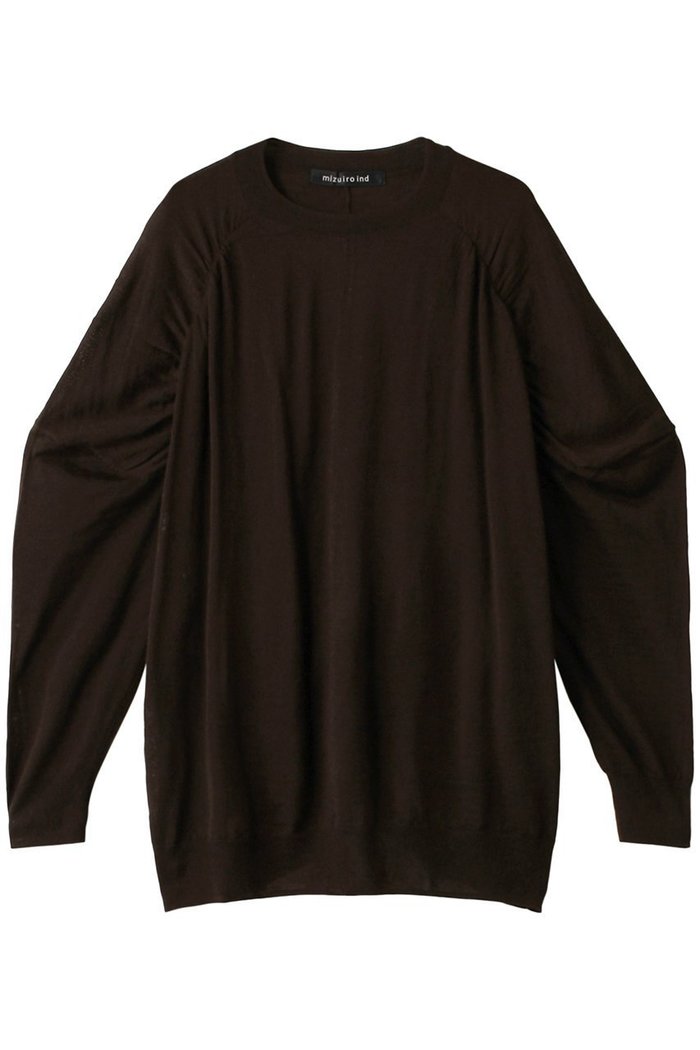 【ミズイロ インド/mizuiro ind】のcrew neck gather shoulder tunic チュニック インテリア・キッズ・メンズ・レディースファッション・服の通販 founy(ファニー) https://founy.com/ ファッション Fashion レディースファッション WOMEN ワンピース Dress チュニック Tunic ギャザー Gather シアー Sheer チュニック Tunic ポンチョ Poncho |ID: prp329100004318697 ipo3291000000029958756