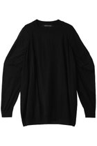 【ミズイロ インド/mizuiro ind】のcrew neck gather shoulder tunic チュニック ブラック|ID: prp329100004318697 ipo3291000000029958760