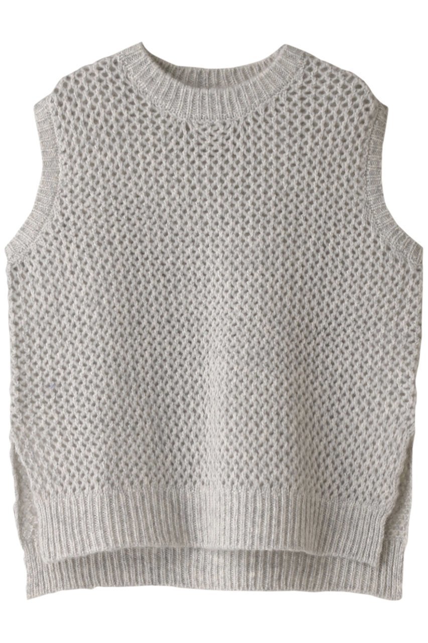 【ミズイロ インド/mizuiro ind】のmesh crew neck short vest ベスト 人気、トレンドファッション・服の通販 founy(ファニー) 　ファッション　Fashion　レディースファッション　WOMEN　トップス・カットソー　Tops/Tshirt　ニット　Knit Tops　ベスト/ジレ　Gilets/Vests　プルオーバー　Pullover　シアー　Sheer　シンプル　Simple　スリット　Slit　ベスト　Vest　メッシュ　Mesh　 other-1|ID: prp329100004318703 ipo3291000000029958791