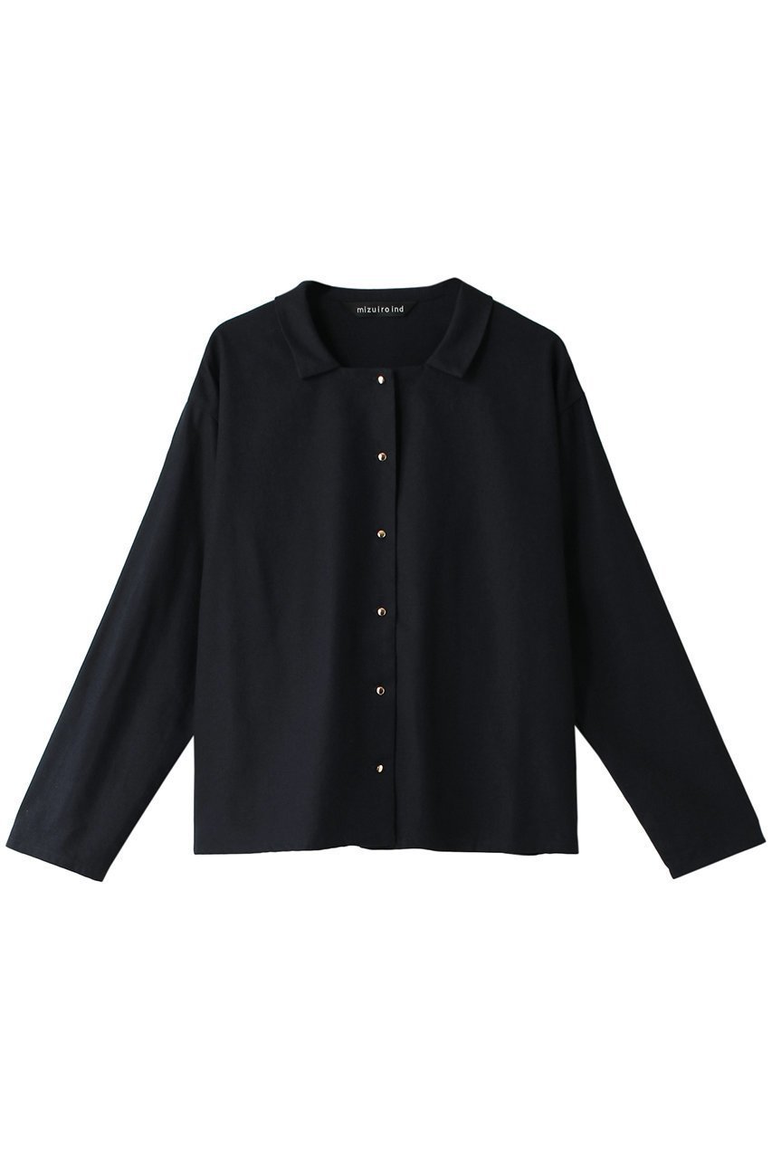 【ミズイロ インド/mizuiro ind】のsmall collar shirt シャツ 人気、トレンドファッション・服の通販 founy(ファニー) 　ファッション　Fashion　レディースファッション　WOMEN　トップス・カットソー　Tops/Tshirt　シャツ/ブラウス　Shirts/Blouses　クラシカル　Classical　クラシック　Classic　シルク　Silk　スリーブ　Sleeve　ネップ　Nep Yarn　ミックス　Mix　ロング　Long　エレガント 上品　Elegant　 other-1|ID: prp329100004318744 ipo3291000000029958964