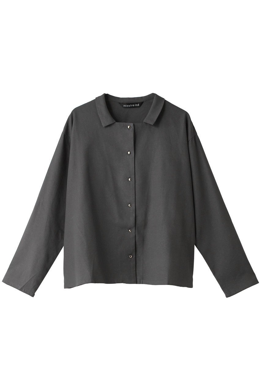 【ミズイロ インド/mizuiro ind】のsmall collar shirt シャツ インテリア・キッズ・メンズ・レディースファッション・服の通販 founy(ファニー) 　ファッション　Fashion　レディースファッション　WOMEN　トップス・カットソー　Tops/Tshirt　シャツ/ブラウス　Shirts/Blouses　クラシカル　Classical　クラシック　Classic　シルク　Silk　スリーブ　Sleeve　ネップ　Nep Yarn　ミックス　Mix　ロング　Long　エレガント 上品　Elegant　グレー|ID: prp329100004318744 ipo3291000000029958967