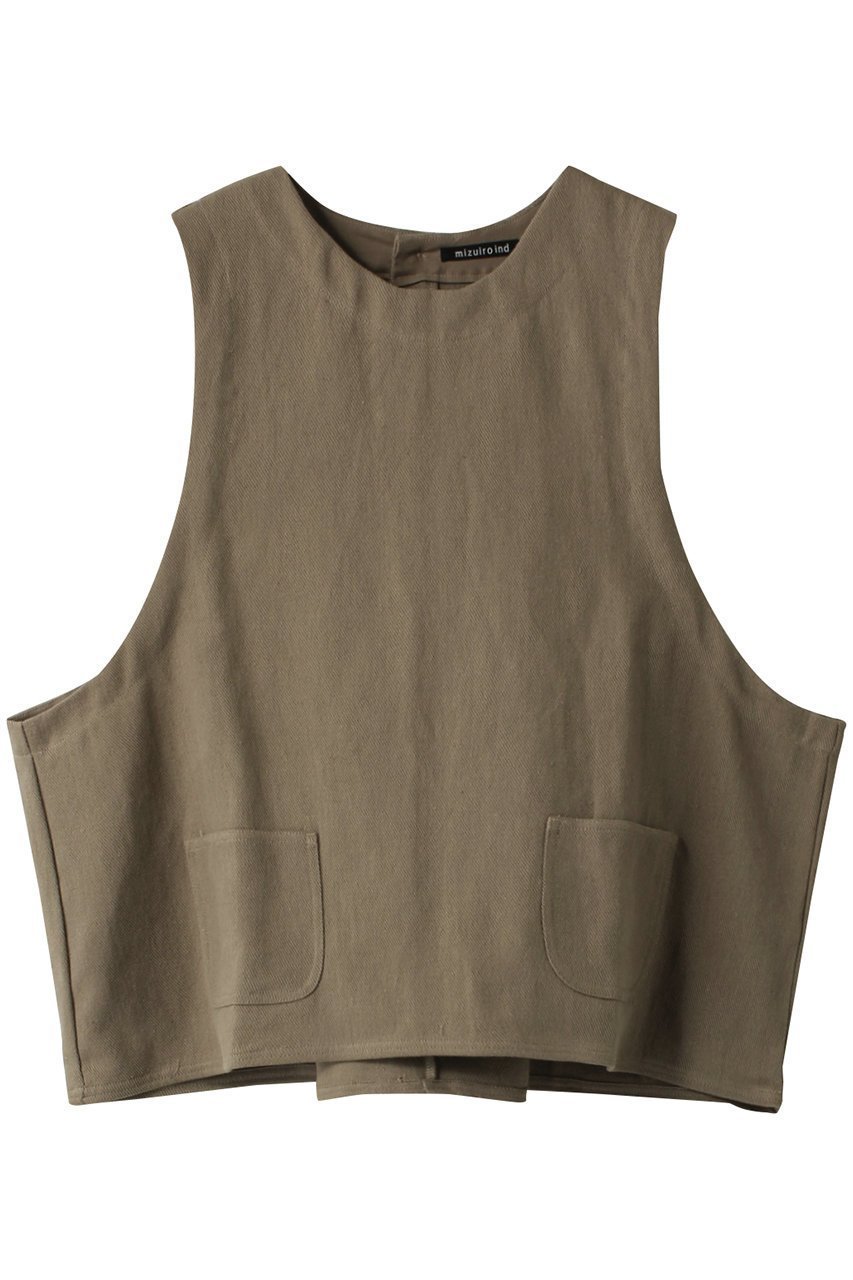 【ミズイロ インド/mizuiro ind】のcrew neck N/S vest ベスト インテリア・キッズ・メンズ・レディースファッション・服の通販 founy(ファニー) 　ファッション　Fashion　レディースファッション　WOMEN　トップス・カットソー　Tops/Tshirt　ニット　Knit Tops　ベスト/ジレ　Gilets/Vests　プルオーバー　Pullover　カットソー　Cut And Sew　ベスト　Vest　ポケット　Pocket　ベージュ|ID: prp329100004318775 ipo3291000000029959105