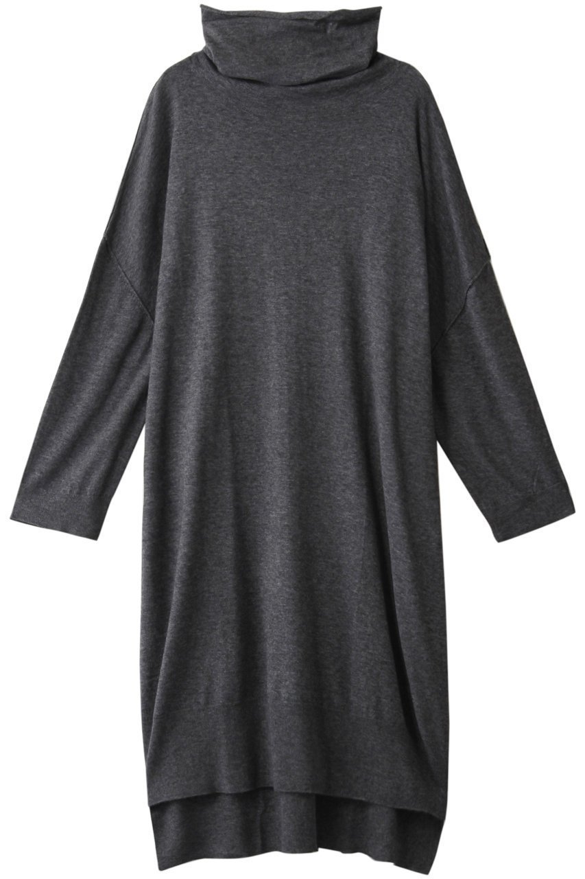 【ミズイロ インド/mizuiro ind】のスタンドカラースリットワンピース インテリア・キッズ・メンズ・レディースファッション・服の通販 founy(ファニー) 　ファッション　Fashion　レディースファッション　WOMEN　ワンピース　Dress　チュニック　Tunic　スリット　Slit　チュニック　Tunic　フォルム　Form　ボトム　Bottom　リラックス　Relax　ロング　Long　グレー|ID: prp329100004318822 ipo3291000000029959279