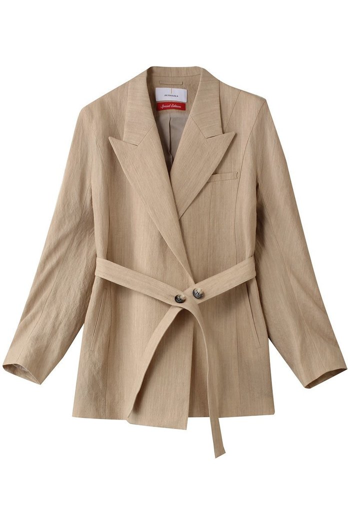 【アキラナカ/AKIRANAKA】のJessica ベルテッドジャケット インテリア・キッズ・メンズ・レディースファッション・服の通販 founy(ファニー) https://founy.com/ ファッション Fashion レディースファッション Fashion for Women アウター Coat / Outerwear Collection レディースジャケット・軽アウター Jackets ジャケット Jacket, Outerwear リネン Linen, Linen Fabric リボン Ribbon, Bow |ID: prp329100004318955 ipo3291000000032926369
