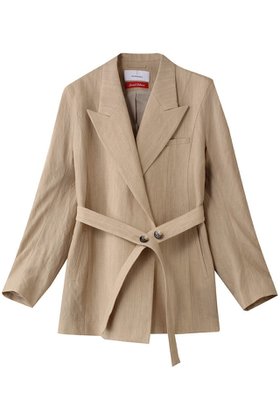 【アキラナカ/AKIRANAKA】 Jessica ベルテッドジャケット人気、トレンドファッション・服の通販 founy(ファニー) ファッション Fashion レディースファッション Fashion for Women アウター Coat / Outerwear Collection レディースジャケット・軽アウター Jackets ジャケット Jacket, Outerwear リネン Linen, Linen Fabric リボン Ribbon, Bow |ID:prp329100004318955