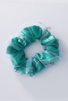 【アデルビジュー  ポップ/POP ADER bijoux】のLise spangle シュシュ グリーン×グレー|ID: prp329100004318981 ipo3291000000035940576