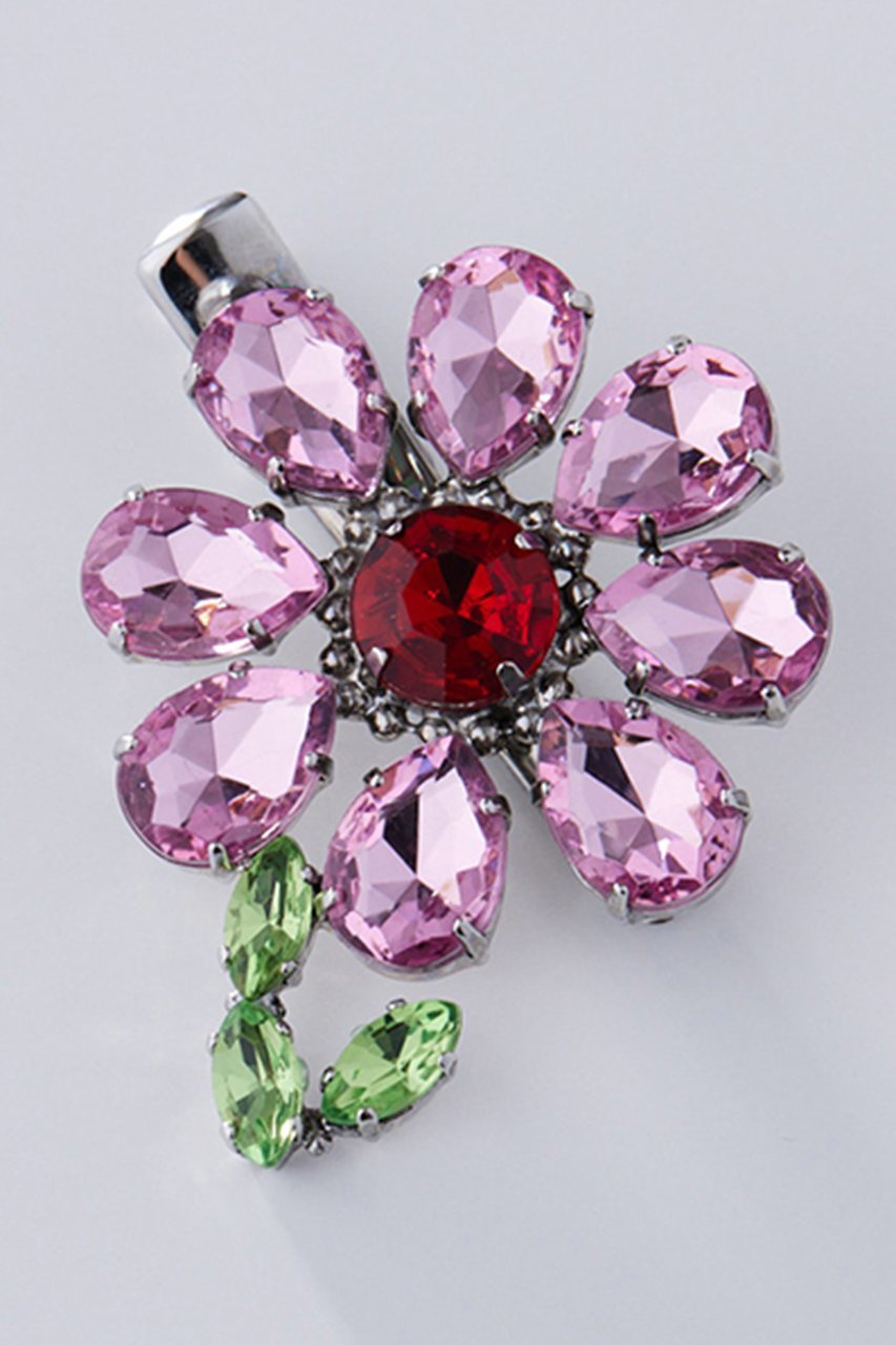 【アデルビジュー  ポップ/POP ADER bijoux】のMarie Jewel flower クリップ インテリア・キッズ・メンズ・レディースファッション・服の通販 founy(ファニー) 　ファッション　Fashion　レディースファッション　WOMEN　シュシュ / ヘアアクセ　Hair Accessories　アクセサリー　Accessories　シンプル　Simple　バレッタ　Valletta　フラワー　Flower　モチーフ　Motif　ピンク|ID: prp329100004318982 ipo3291000000029960072