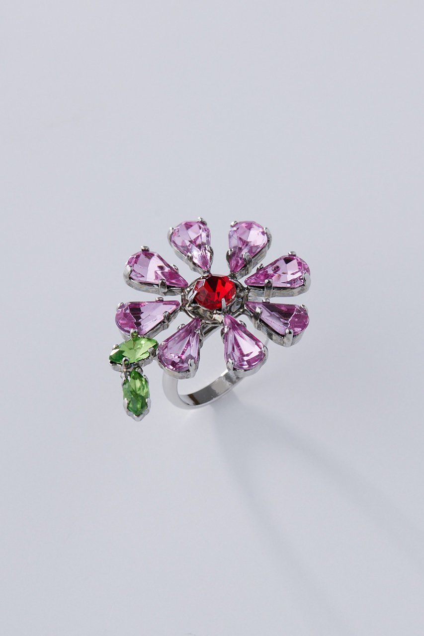 【アデルビジュー ポップ/POP ADER bijoux】のMarie Jewel flower リング インテリア・キッズ・メンズ・レディースファッション・服の通販 founy(ファニー) ファッション Fashion レディースファッション Fashion for Women ジュエリー Jewelry アクセサリー Fashion Accessories シンプル Simple, Minimal モチーフ Motif, Design Theme ピンク|ID: prp329100004318983 ipo3291000000029960075